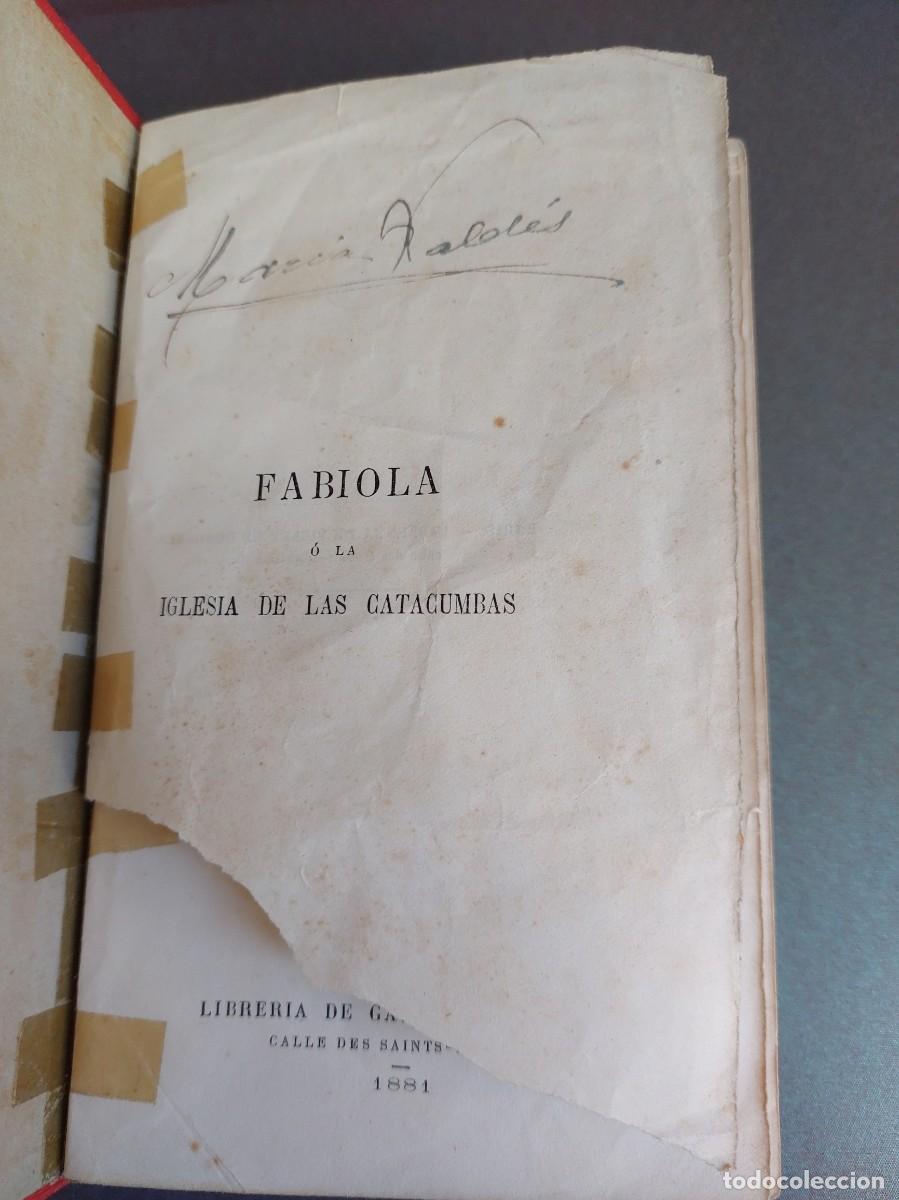 Libros antiguos: Fabiola - Cardenal Wiseman - 1881 - Foto 5