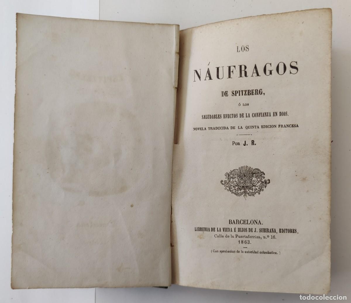 Libros antiguos: Libro. Los Naufragos. Spitzberg. A&ntilde;o 1863. - Foto 4