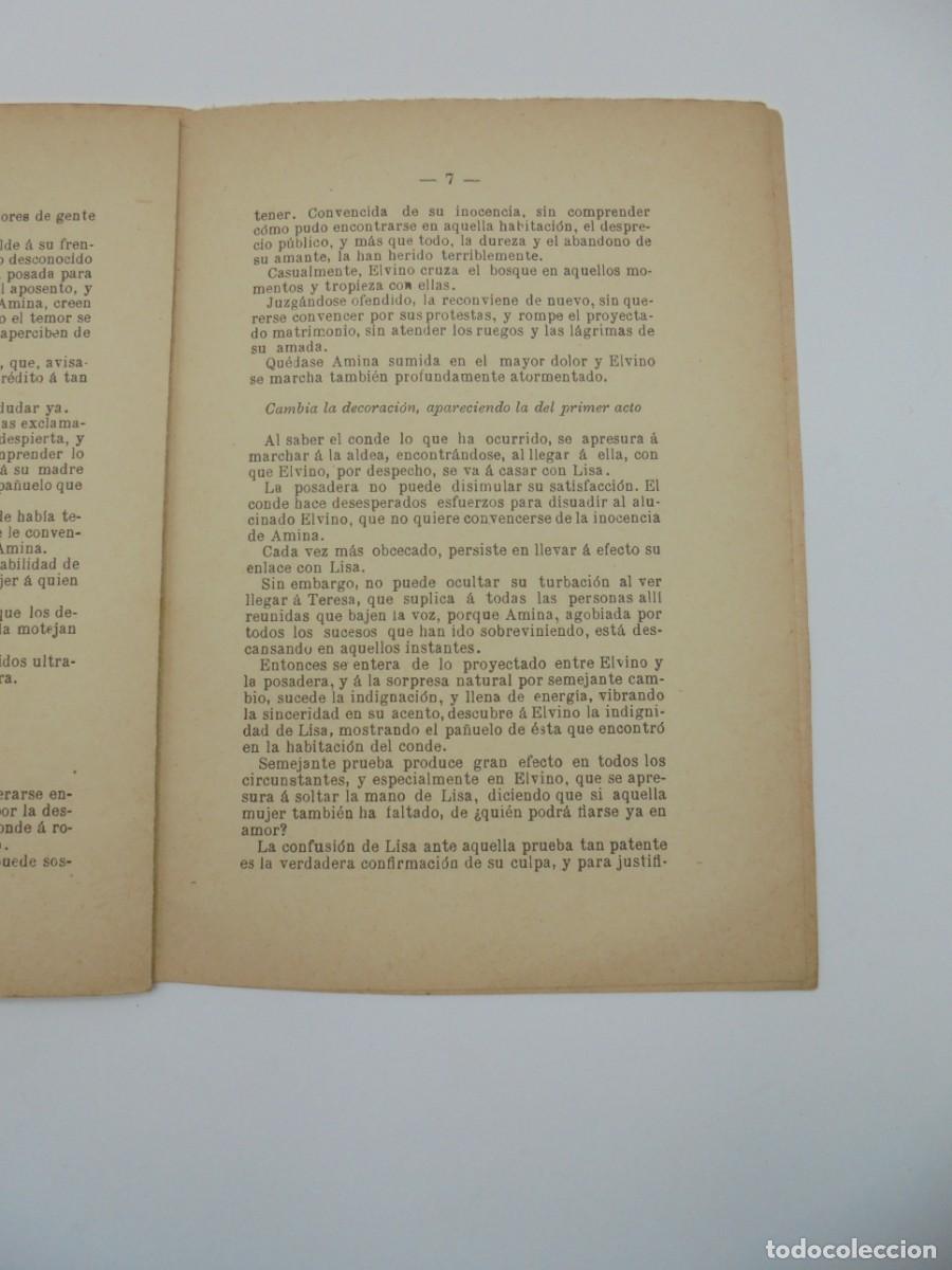 Libros antiguos: LA SONAMBULA. MAESTRO BELLINI. N&ordm; 8. - Foto 3