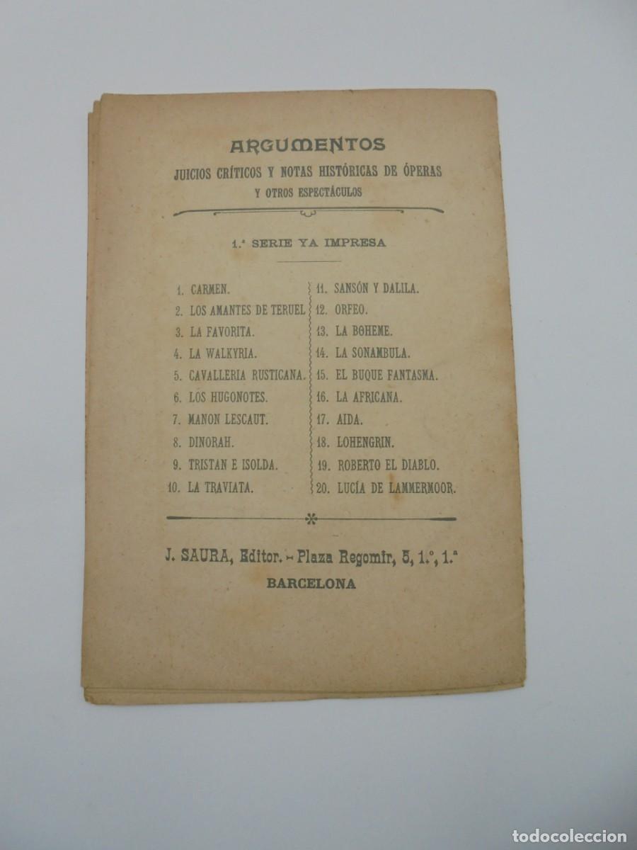 Libros antiguos: LA SONAMBULA. MAESTRO BELLINI. N&ordm; 8. - Foto 4