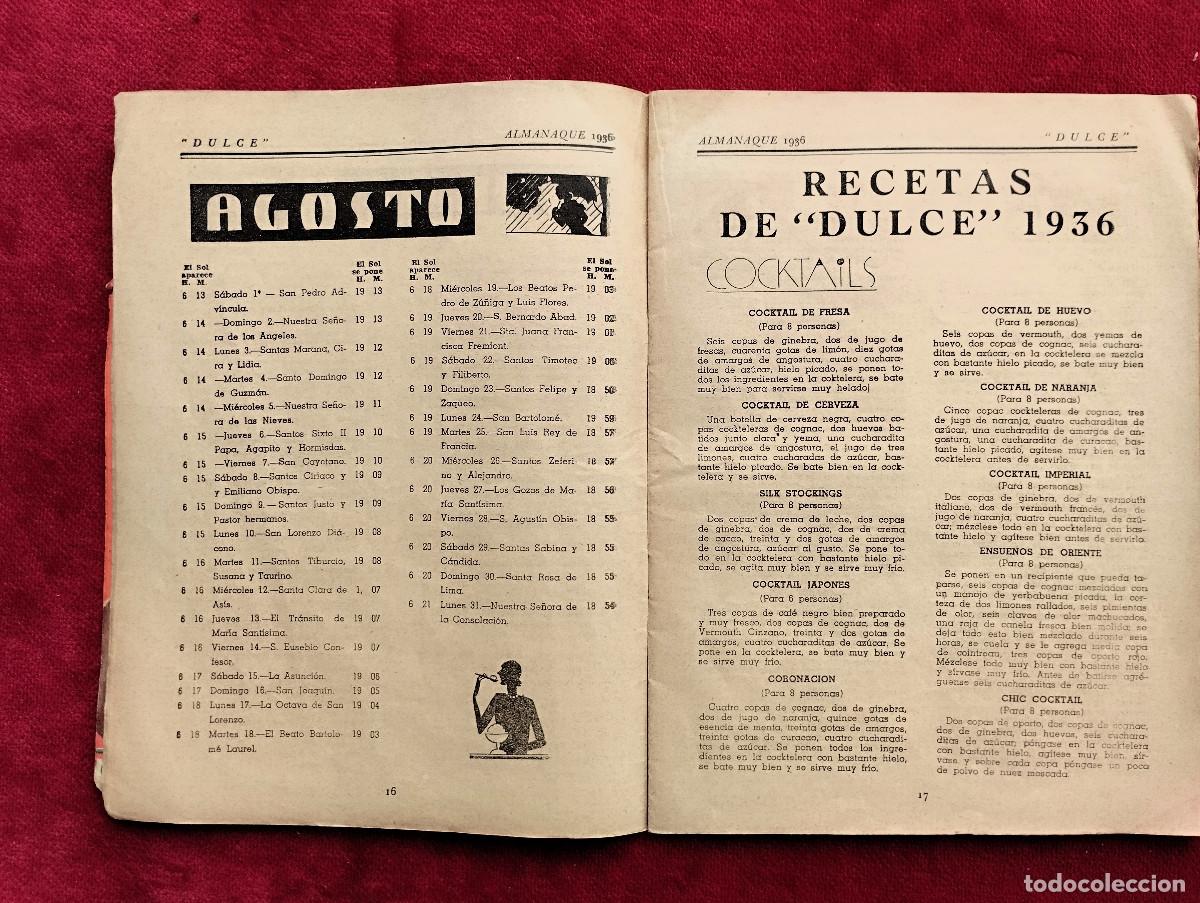Libros antiguos: ALMANAQUE DULCE 1936 - Foto 4