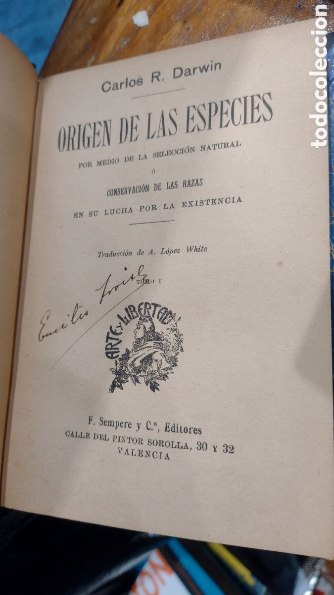 Libros antiguos: Varios t&iacute;tulos Ed Sempere. Darwin . Cellini. Gautier. - Foto 5