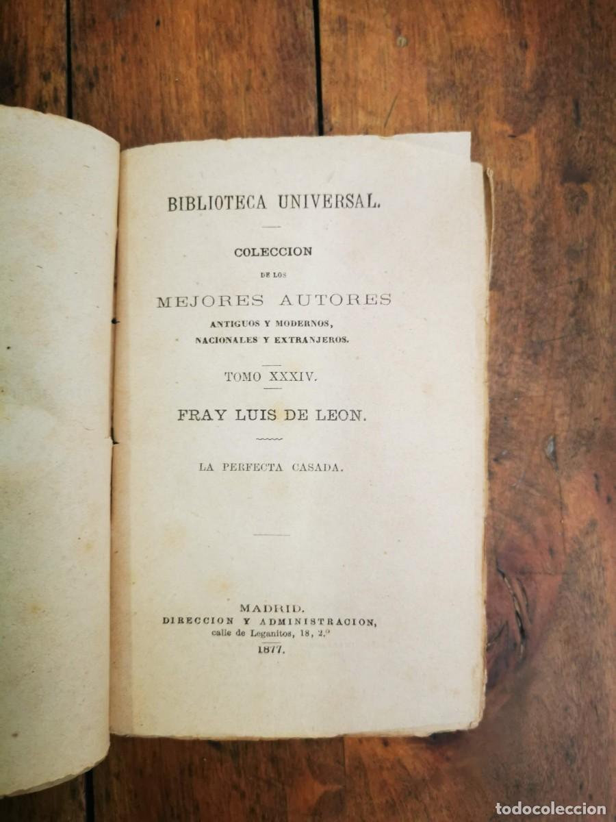 Libros antiguos: FRAY LUIS DE LE&Oacute;N. La perfecta casada - Foto 2