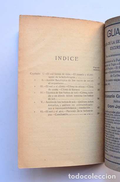 Libros antiguos: La salud por el sol. Ba&ntilde;os de sol - OLAVARRIETA, J. b. - Foto 4