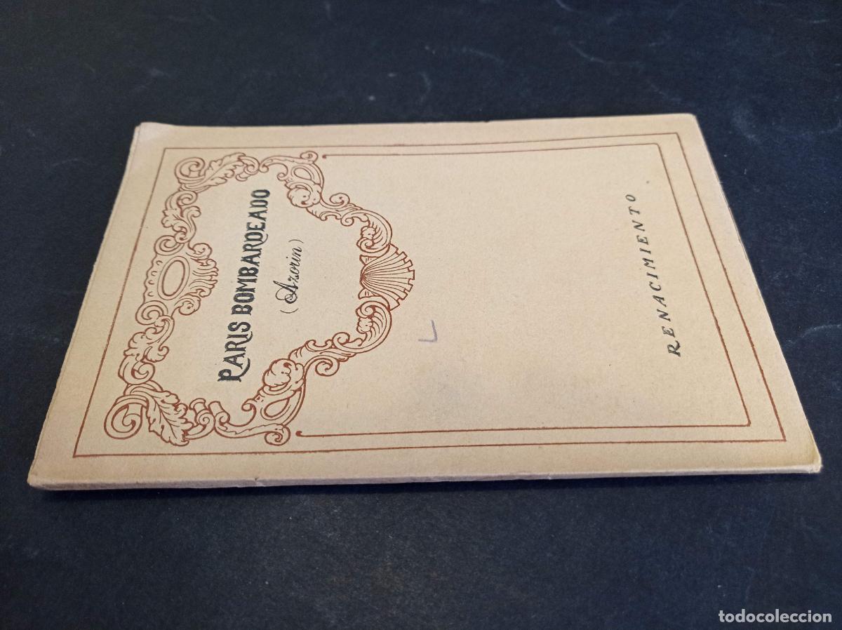 Libros antiguos: 1919 - AZOR&Iacute;N. Par&iacute;s bombardeado - PRIMERA EDICI&Oacute;N - Foto 1