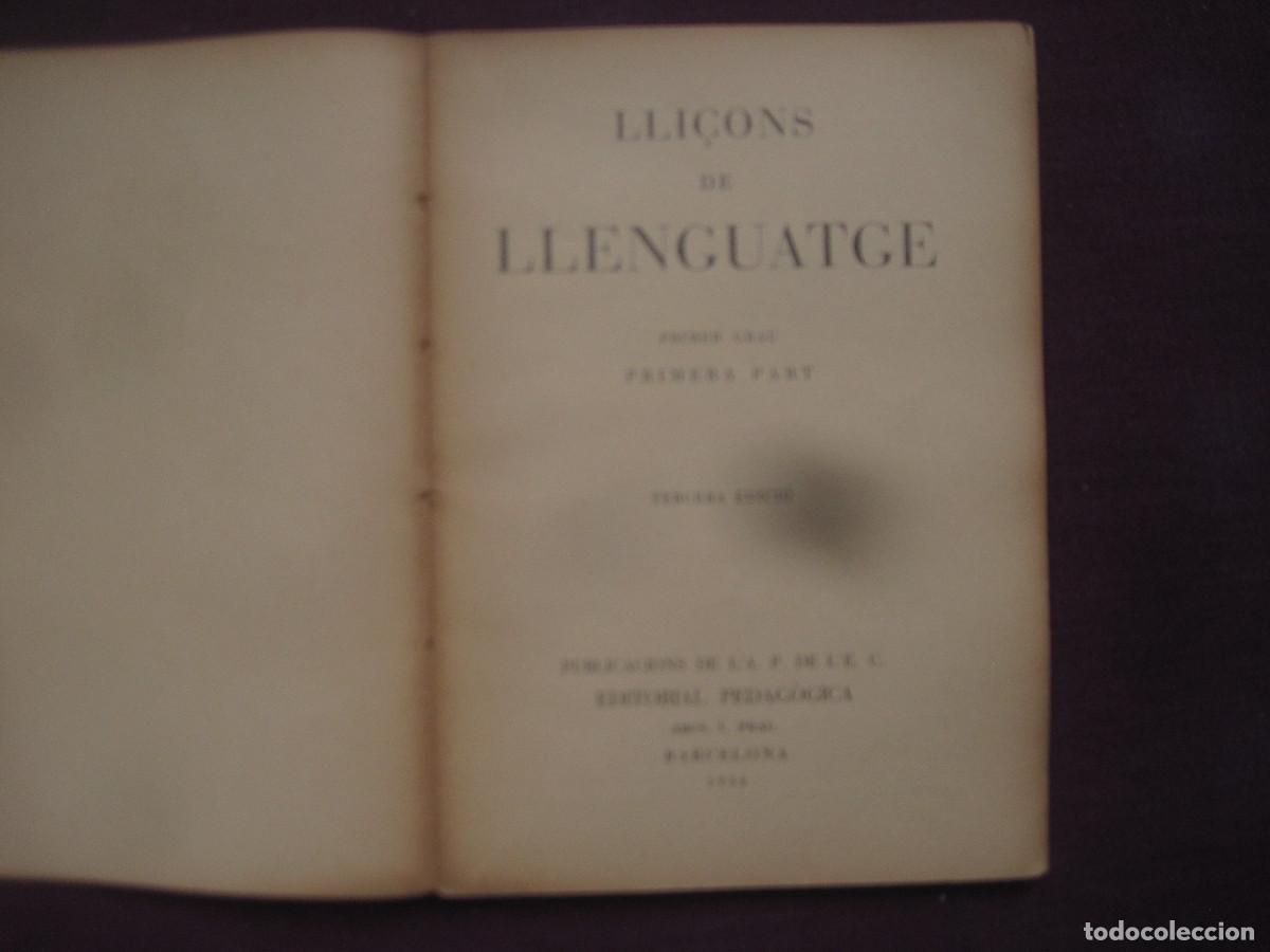 Libros antiguos: Lli&ccedil;ons de llenguatge. Primer Grau. Primera part - Foto 2