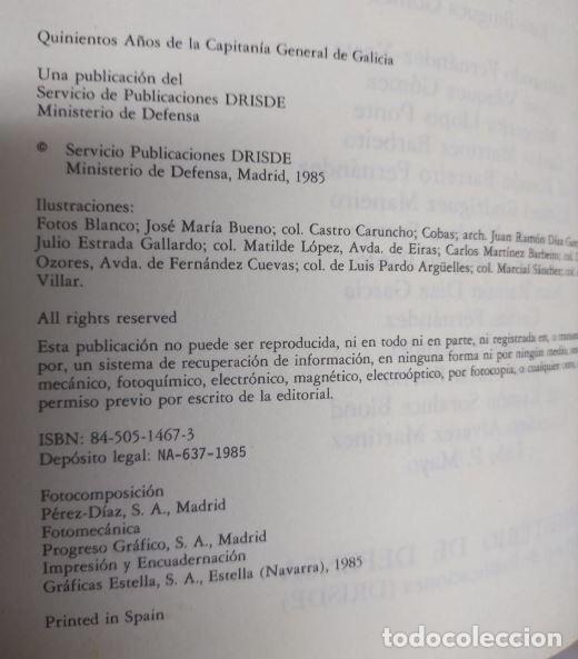 Libros antiguos: Quinientos a&ntilde;os de la Capitan&iacute;a General de Galicia - Foto 4