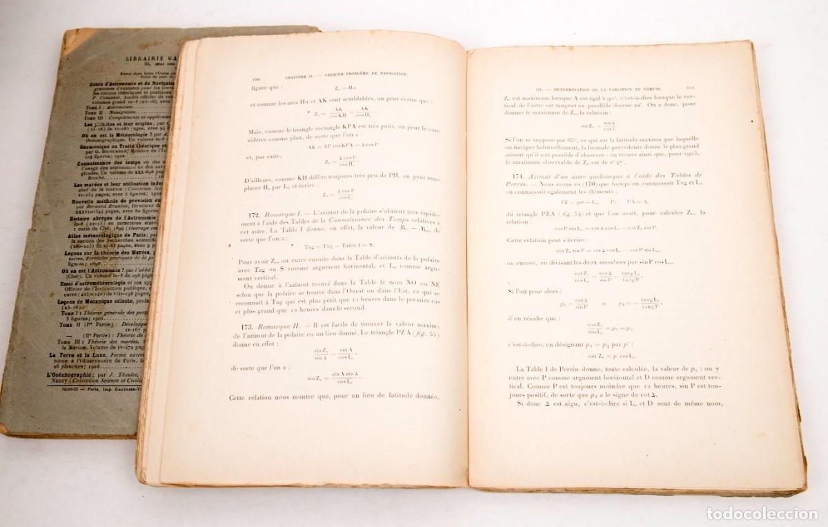 Libros antiguos: Cours dAstronomie et de Navigation - P. Constan - 1904-1924 - Foto 9