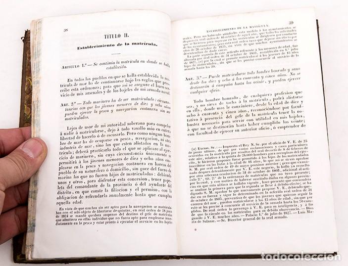 Libros antiguos: ORDENANZA DE LAS MATRICULAS DE MAR - 1849 - Foto 3