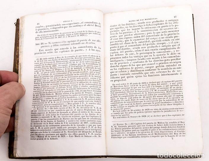 Libros antiguos: ORDENANZA DE LAS MATRICULAS DE MAR - 1849 - Foto 4