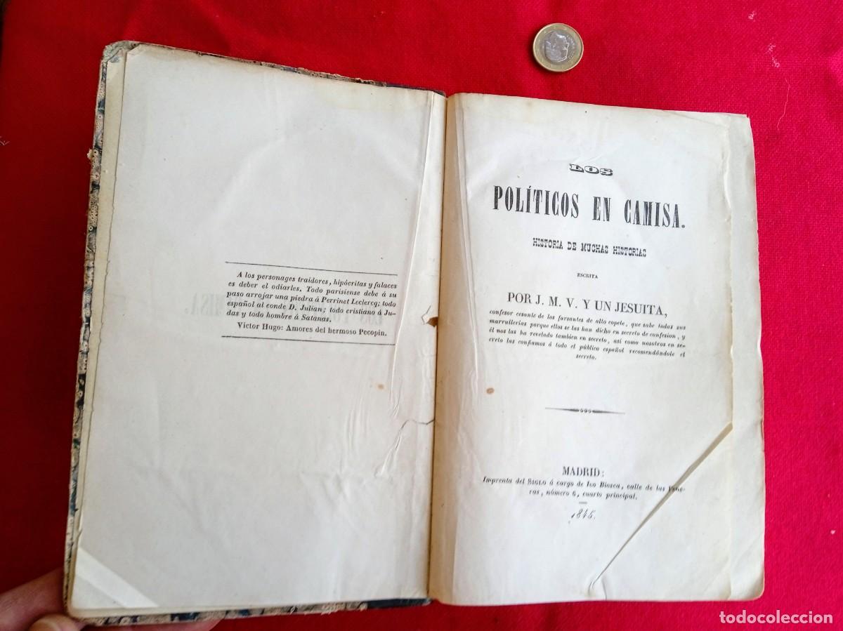 Libros antiguos: Libro antiguo Los pol&iacute;ticos en camisa 1 y 2 1845 - Foto 6