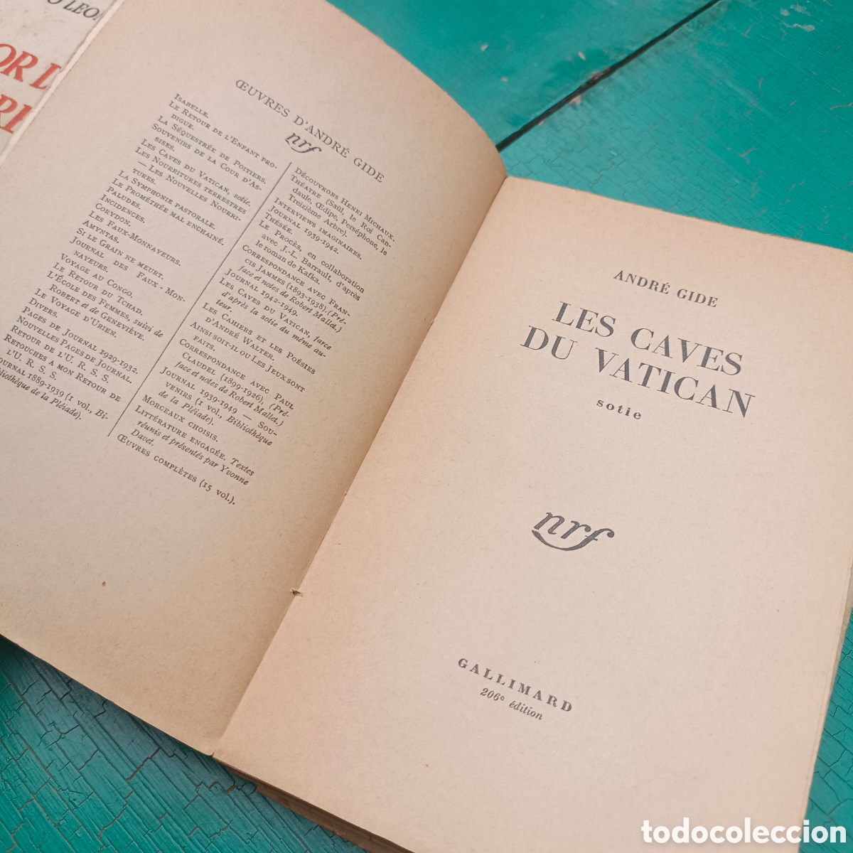 Libros antiguos: Les caves du Vatican Andr&eacute; Gide - Foto 3