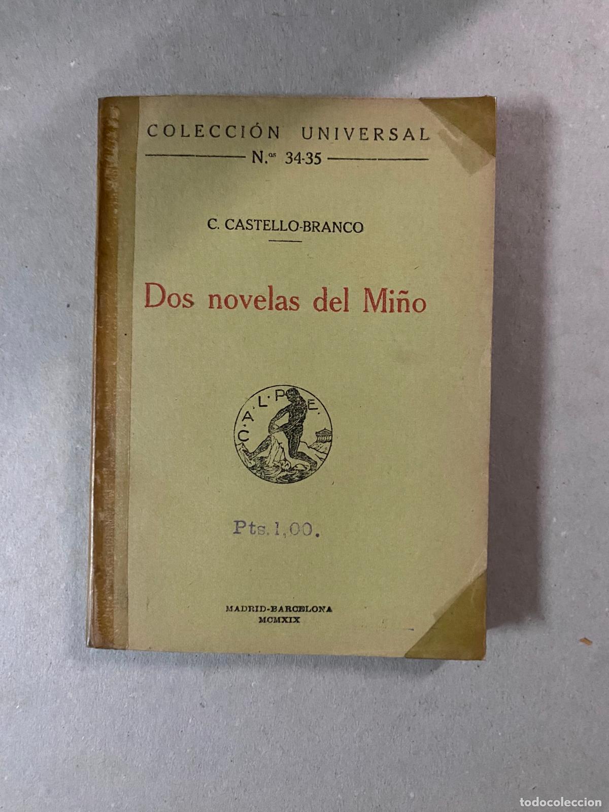 Libros antiguos: Dos novelas del Mi&ntilde;o. C. Castello-Branco. - Foto 1