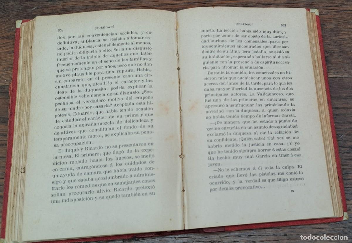 Libros antiguos: Soledad, Ceferino Su&aacute;rez Bravo 1893 - Foto 3