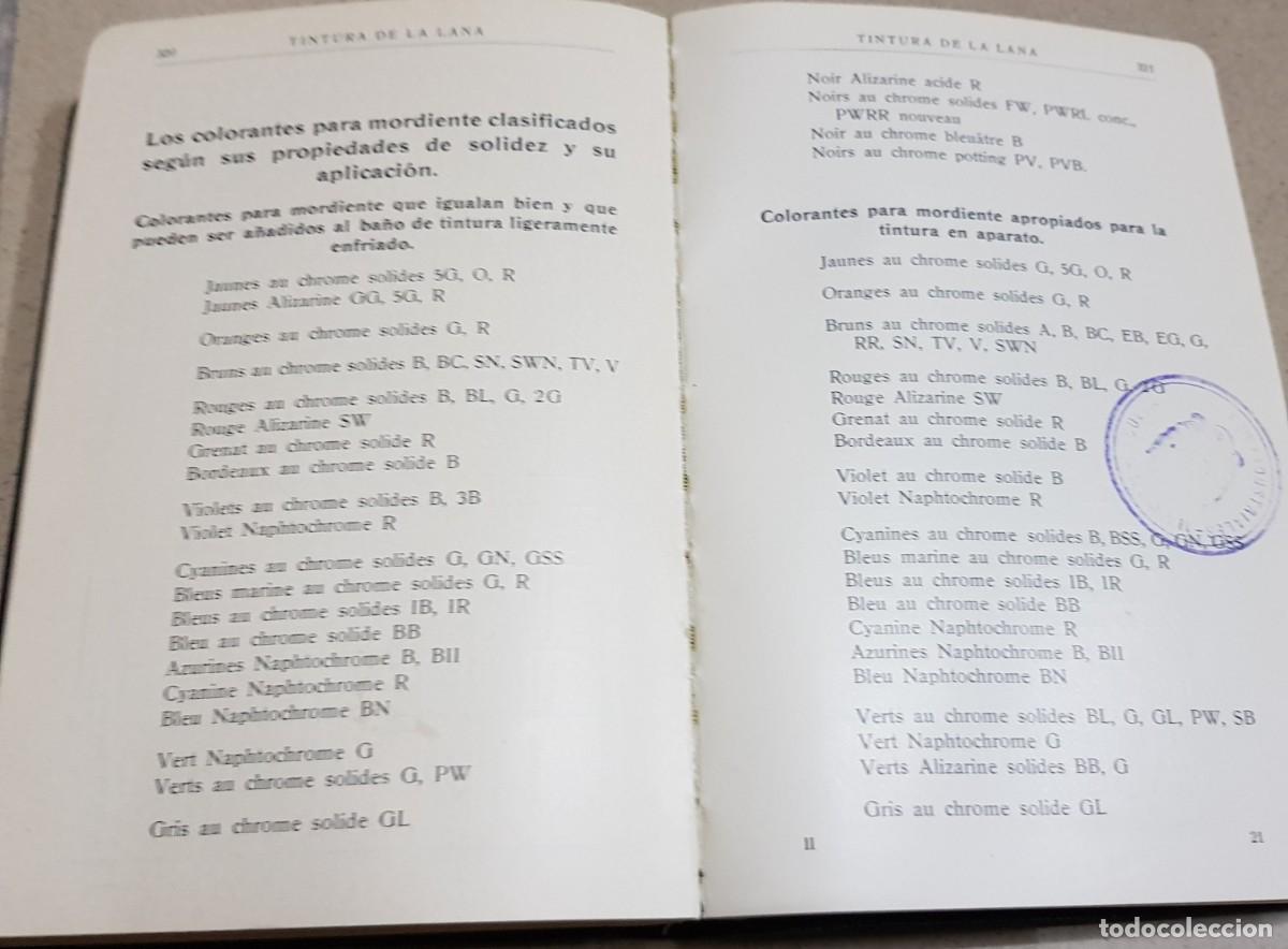 Libros antiguos: TINTURA DE LA LANA - Foto 2