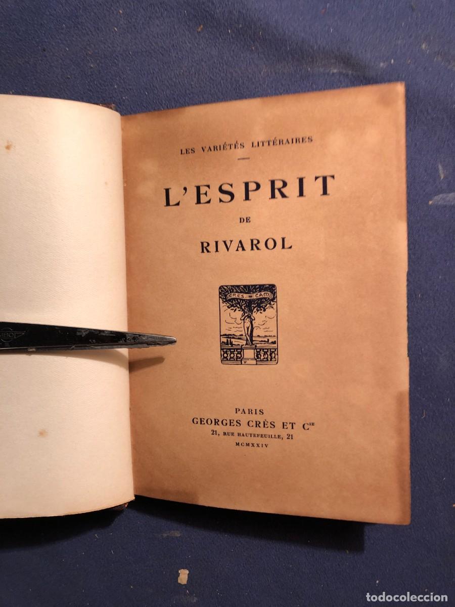 Libros antiguos: RIVAROL: - LESPRIT DE RIVAROL - (1924) - Foto 3