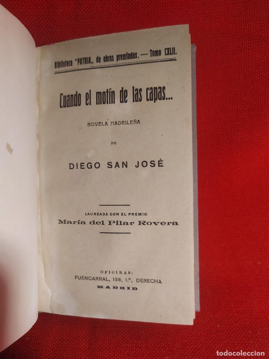 Libros antiguos: 1918. Cuando el mot&iacute;n de las capas. Diego Dan Jos&eacute;. - Foto 1