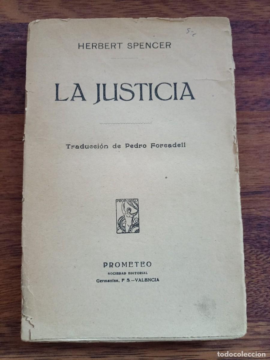 Libros antiguos: LA JUSTICIA, de HERBERT SPENCER - Foto 1
