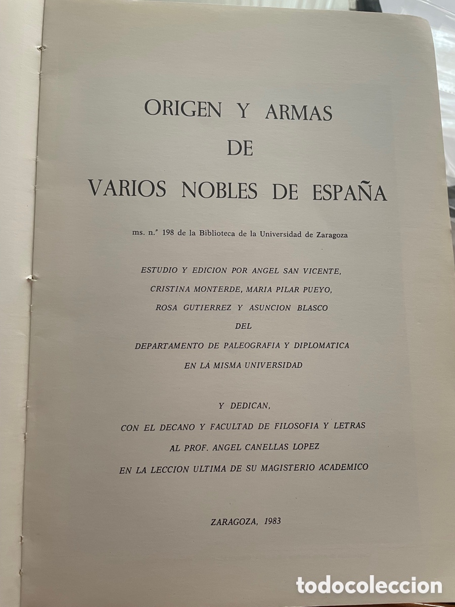Libros antiguos: Origen y armas de varios nobles de Espa&ntilde;a - Foto 2