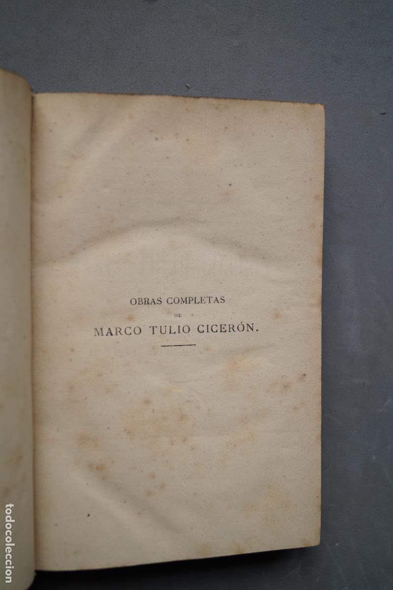 Libros antiguos: OBRAS COMPLETAS DE CICERON. 1879 - Foto 10
