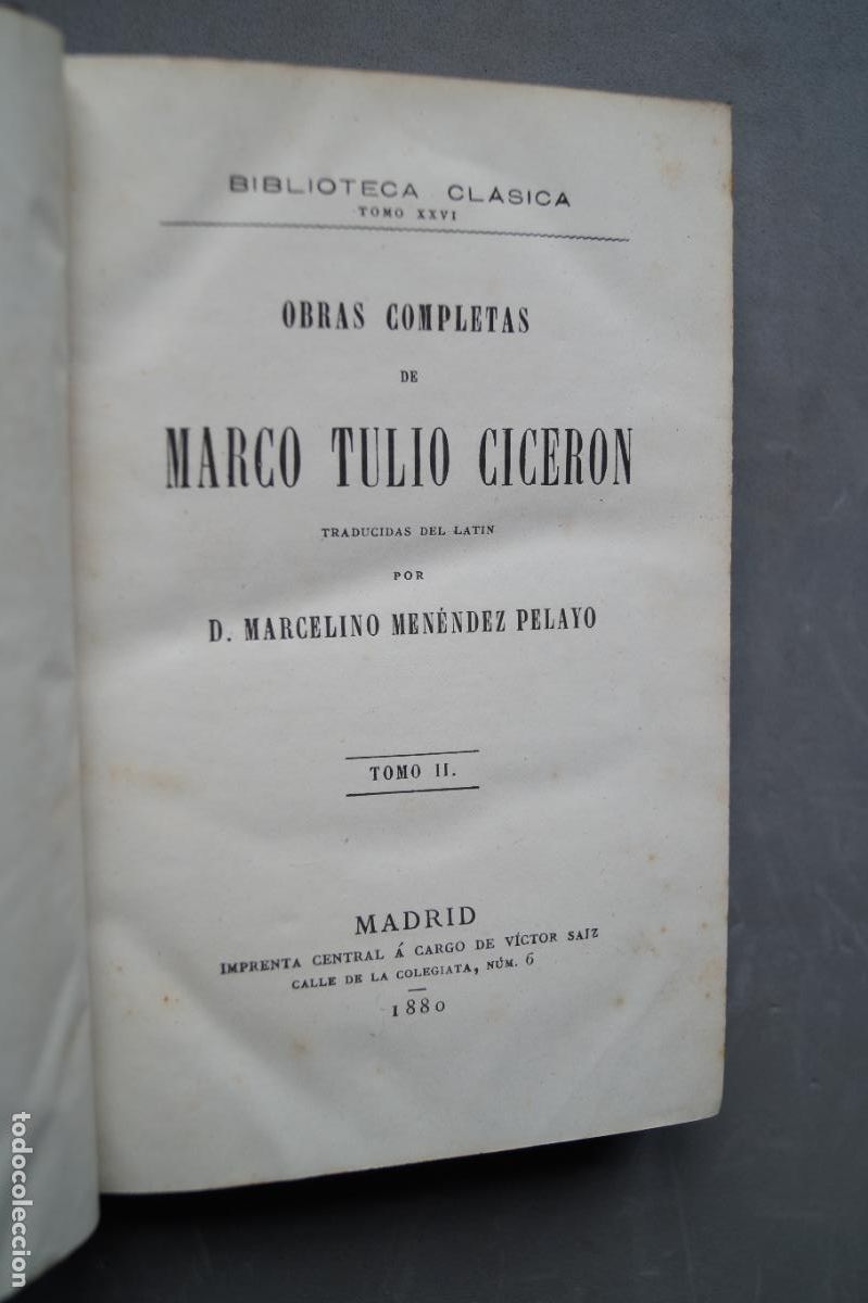 Libros antiguos: OBRAS COMPLETAS DE CICERON. 1879 - Foto 18