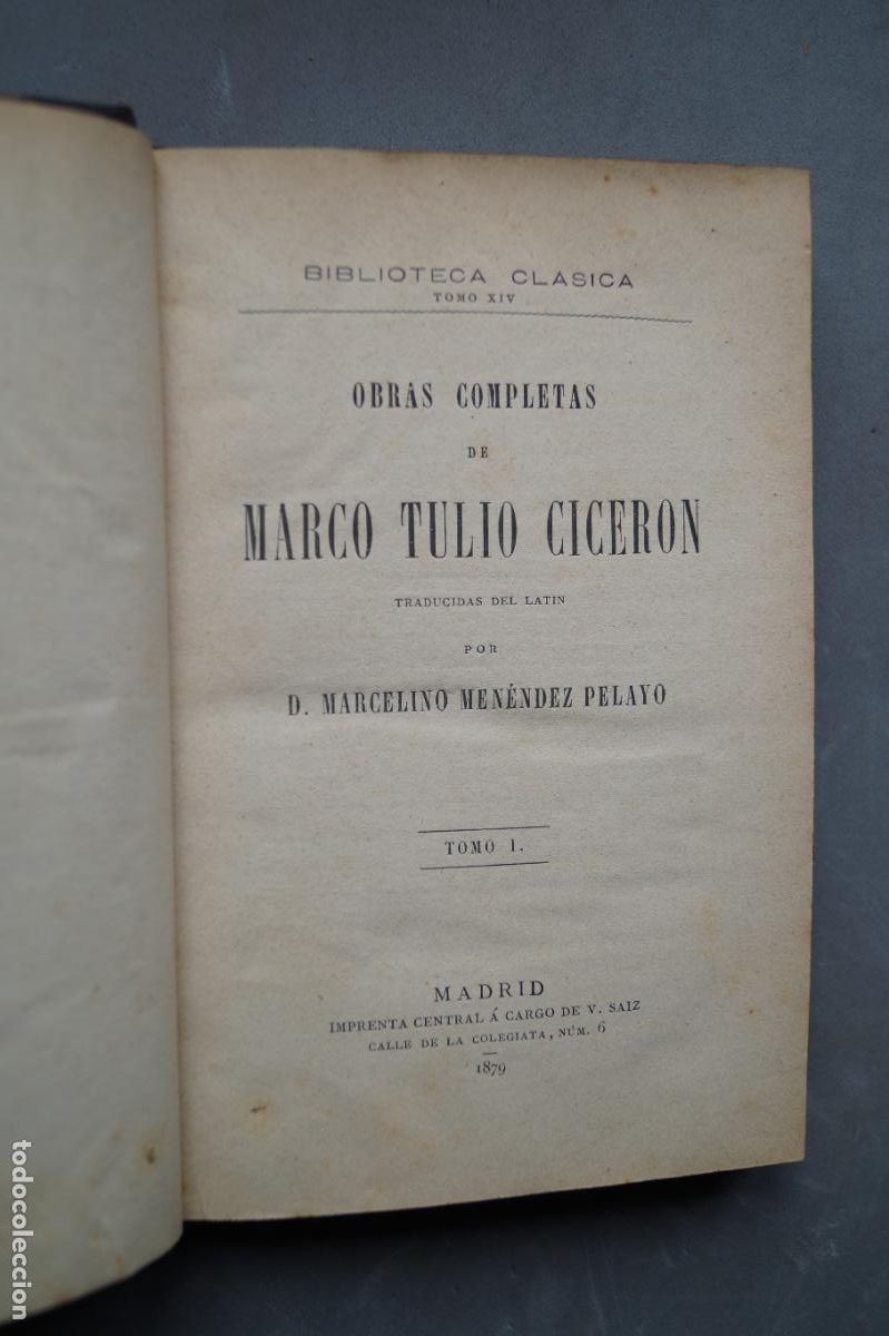 Libros antiguos: OBRAS COMPLETAS DE CICERON. 1879 - Foto 21