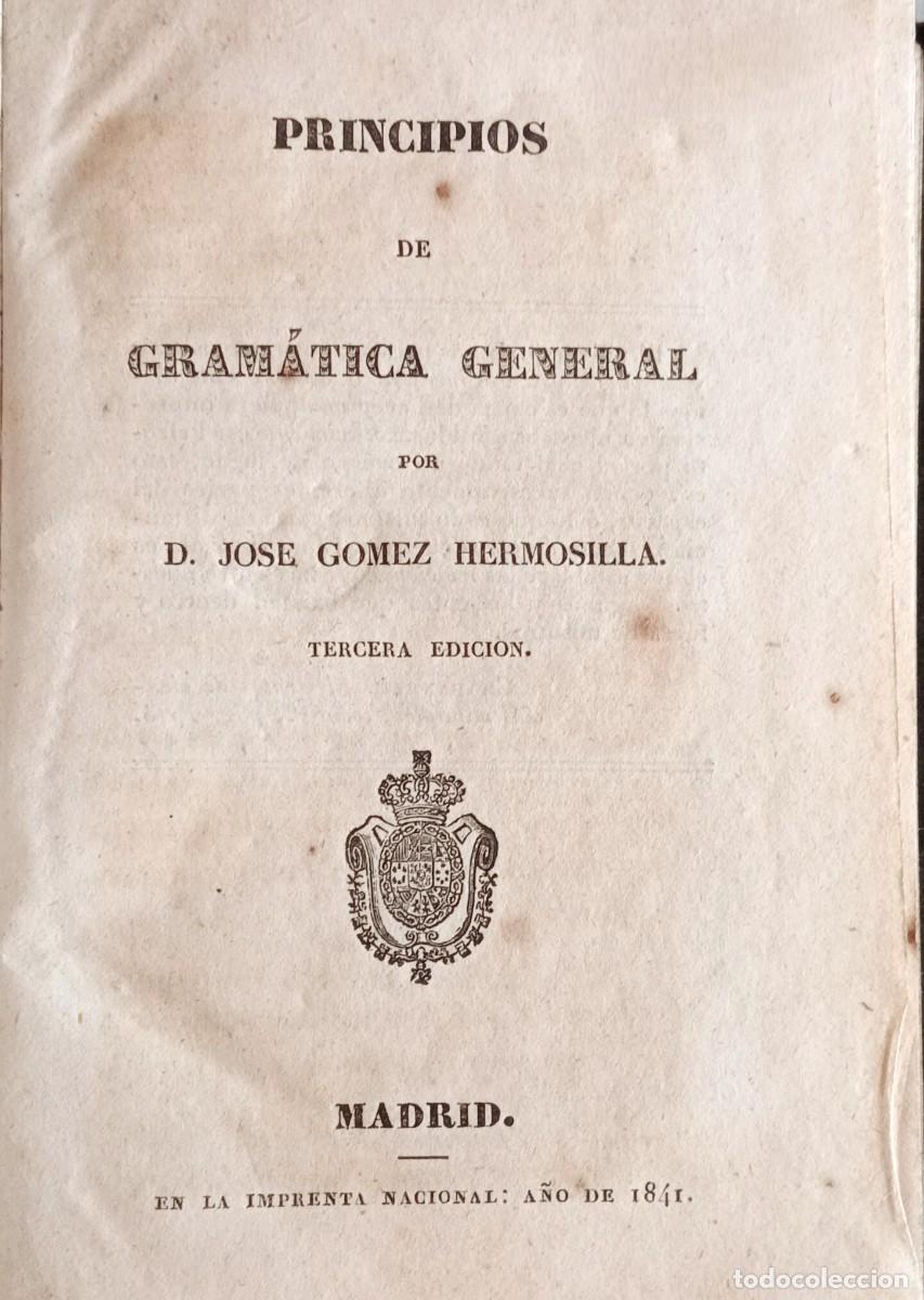 Libros antiguos: PRINCIPIOS DE GRAM&Aacute;TICA GENERAL - Foto 2