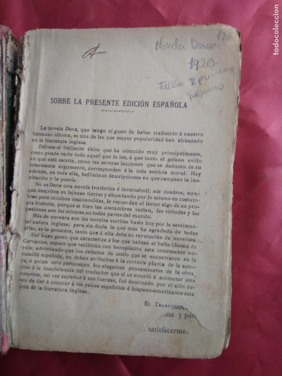Libros antiguos: Novela Dora. 1920. L.11029-1154 - Foto 5