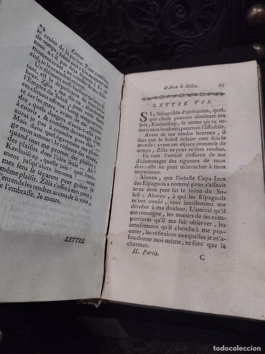Libros antiguos: Lettres D&acute;Une P&eacute;ruvienne 1764 - 1 & 2 Partie - Foto 4