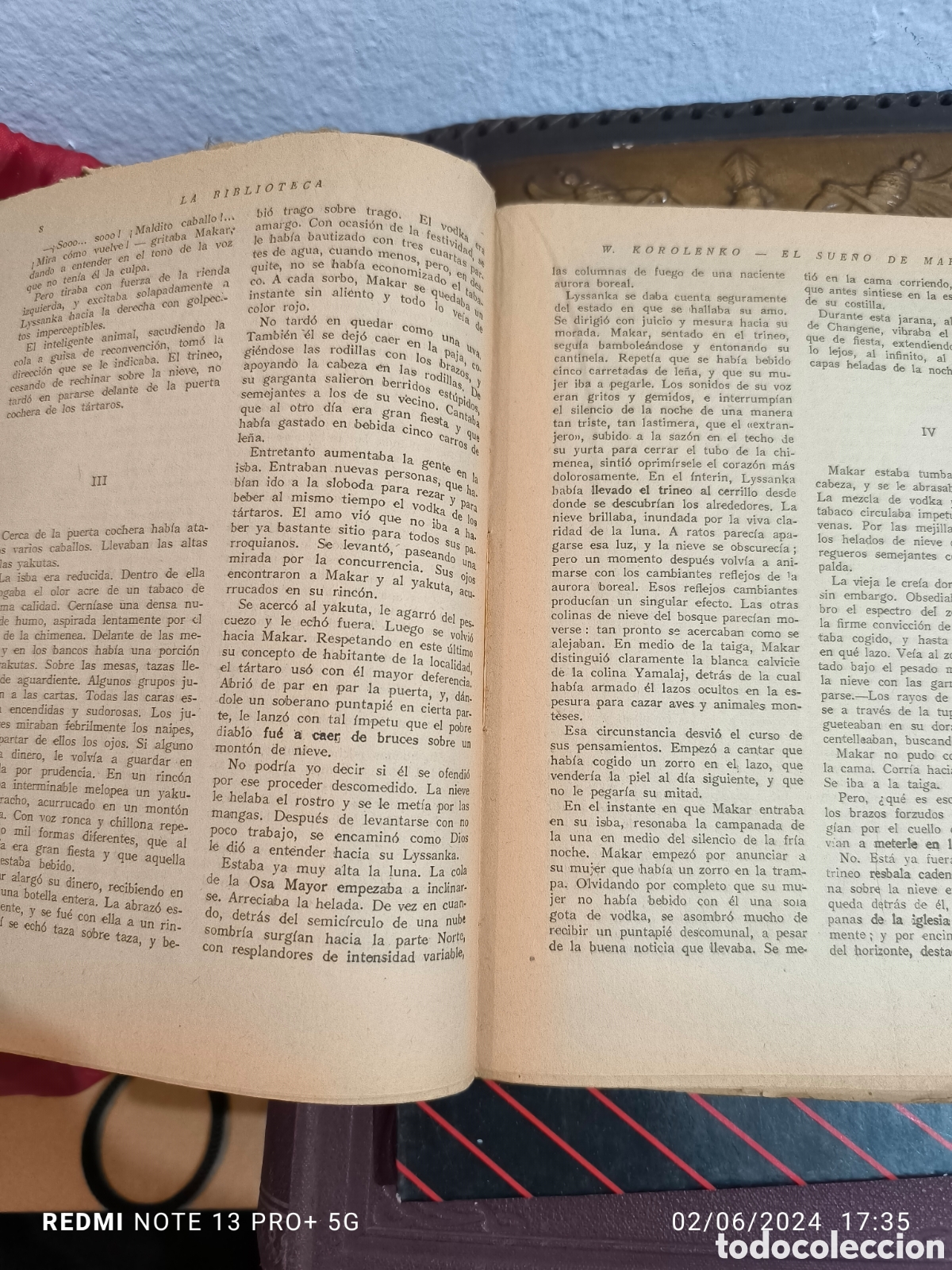 Libros antiguos: Korolenko El sue&ntilde;o de Makar. El desertor. - Foto 3