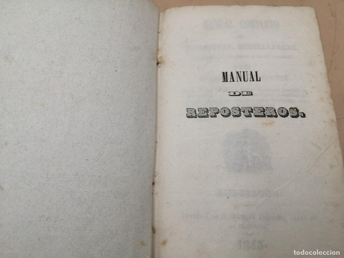 Libros antiguos: MANUAL DE REPOSTEROS GARDELLI 1843 RARISIMO - Foto 4