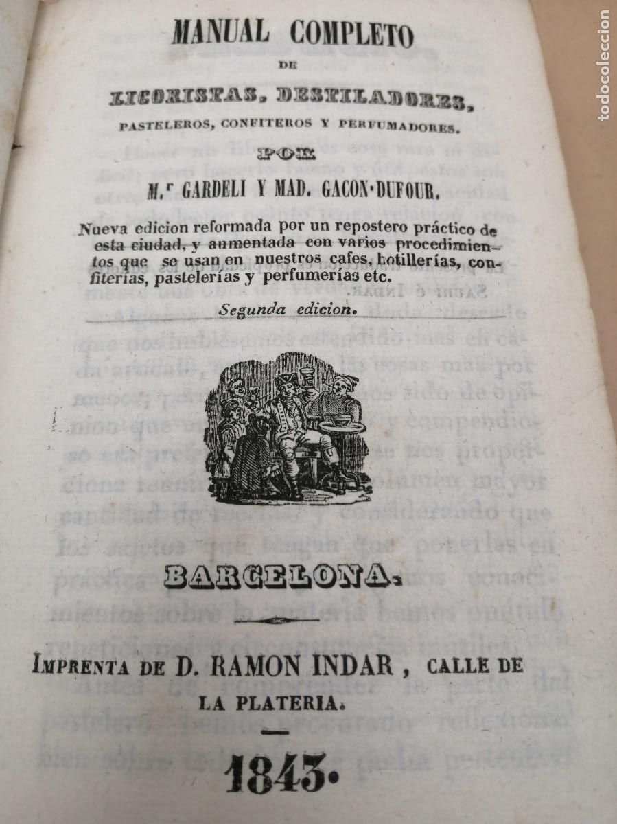 Libros antiguos: MANUAL DE REPOSTEROS GARDELLI 1843 RARISIMO - Foto 5