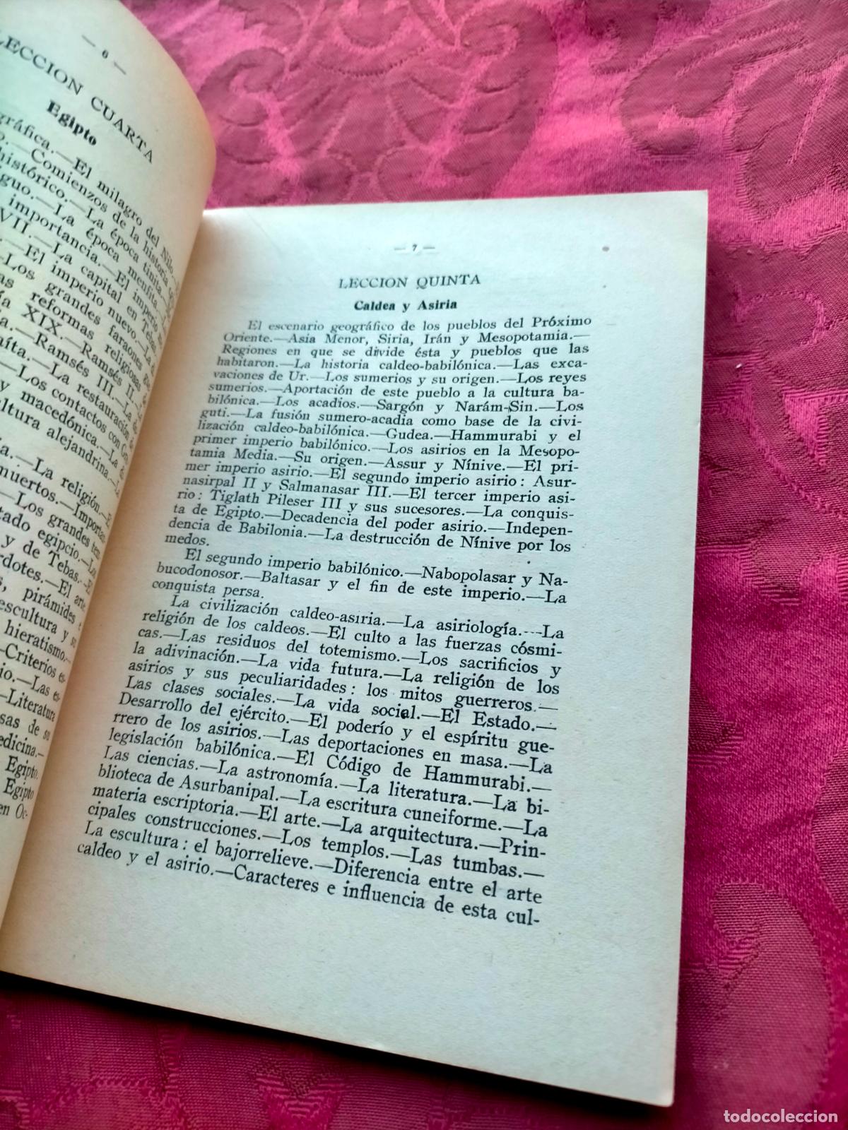 Libros antiguos: Programa-gu&iacute;a de historia universal C Perez Bustamante - Foto 4