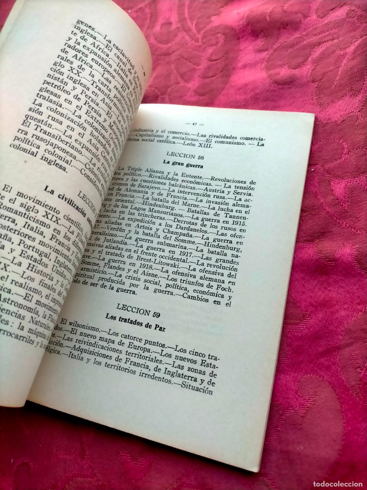 Libros antiguos: Programa-gu&iacute;a de historia universal C Perez Bustamante - Foto 5