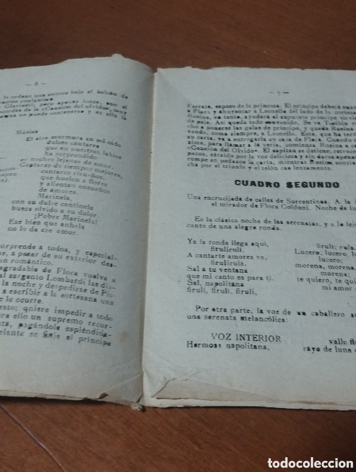 Libros antiguos: Zarzuela Argumento y Cantables La Canci&oacute;n del Olvido - Foto 2
