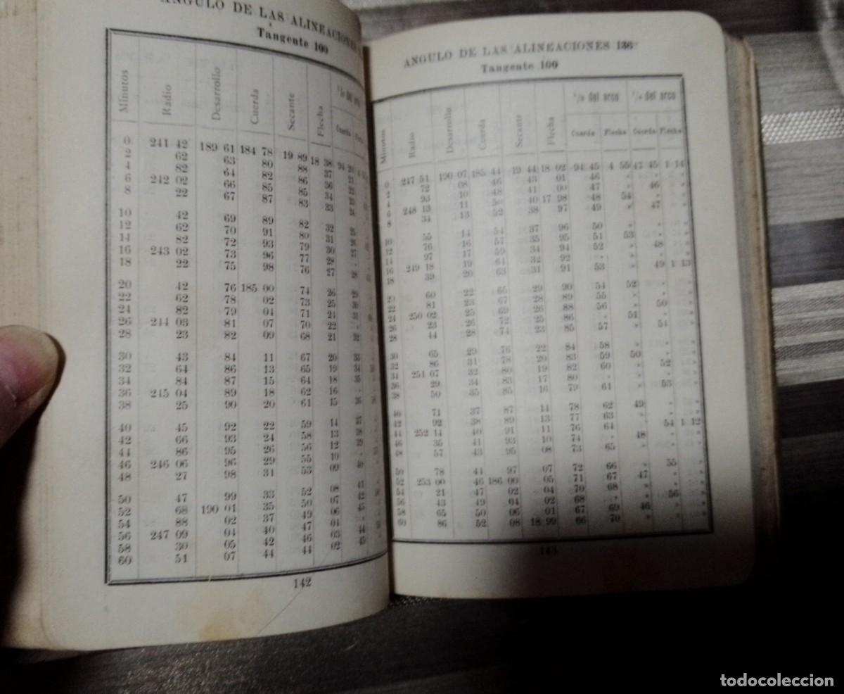 Libros antiguos: TABLAS PARA EL TRATADO DE CURVAS CIRCULARES - Foto 3