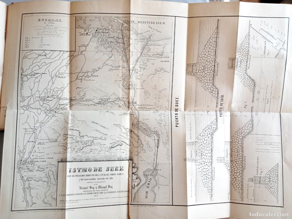 Libros antiguos: ROMPIMIENTO DEL ISTMO DE SUEZ - Foto 4