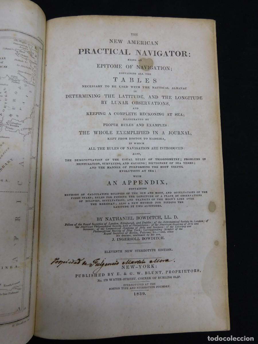 Libros antiguos: THE NEW AMERICAN PRACTICAL NAVIGATOR - NATHANIEL BOWDITCH - 1839 - Foto 6