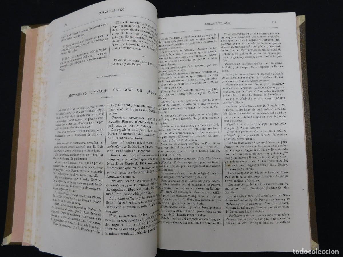 Libros antiguos: COSAS DEL A&Ntilde;O 1872 - CARLOS FRONTAURA - Foto 5