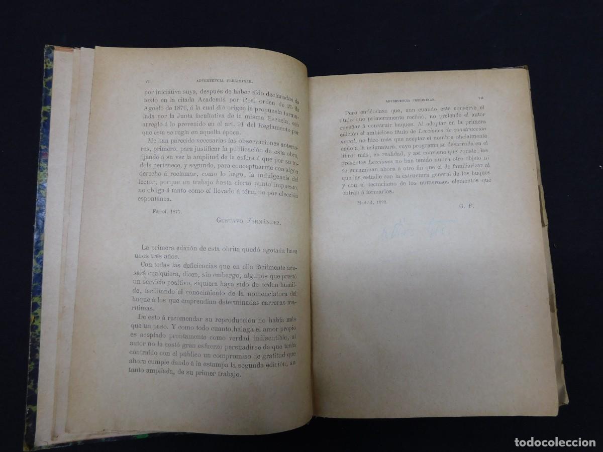 Libros antiguos: LECCIONES DE CONSTRUCCI&Oacute;N NAVAL - 1892 - Foto 8