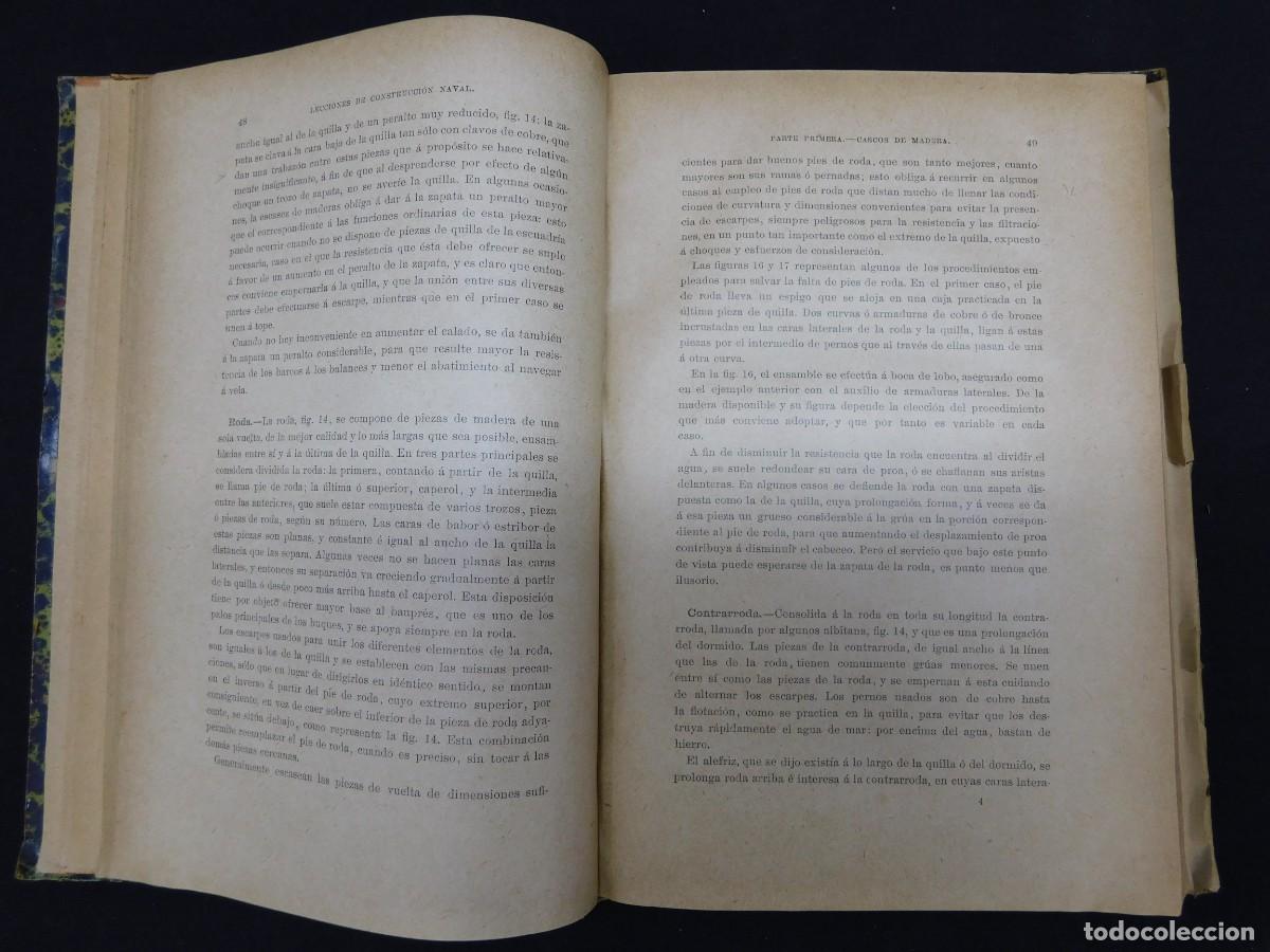 Libros antiguos: LECCIONES DE CONSTRUCCI&Oacute;N NAVAL - 1892 - Foto 9