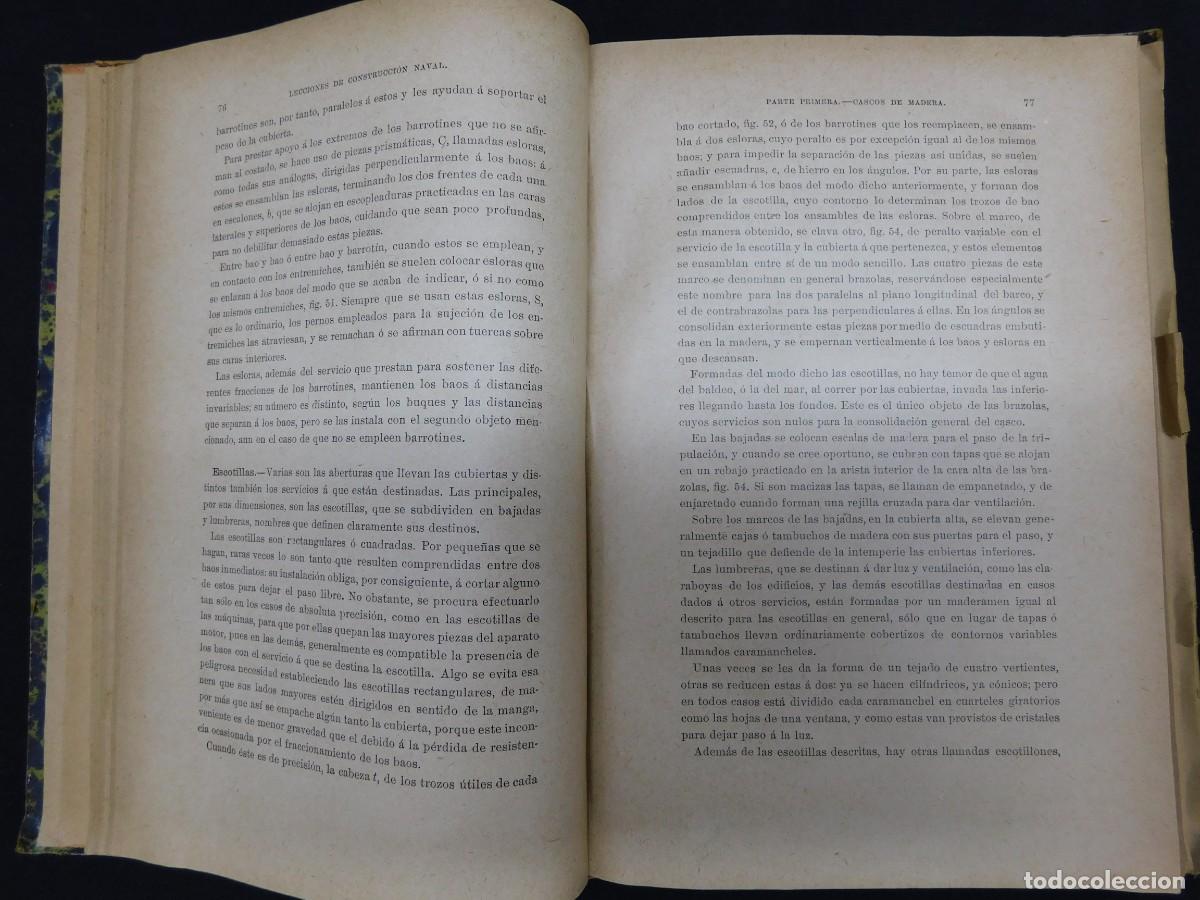 Libros antiguos: LECCIONES DE CONSTRUCCI&Oacute;N NAVAL - 1892 - Foto 10