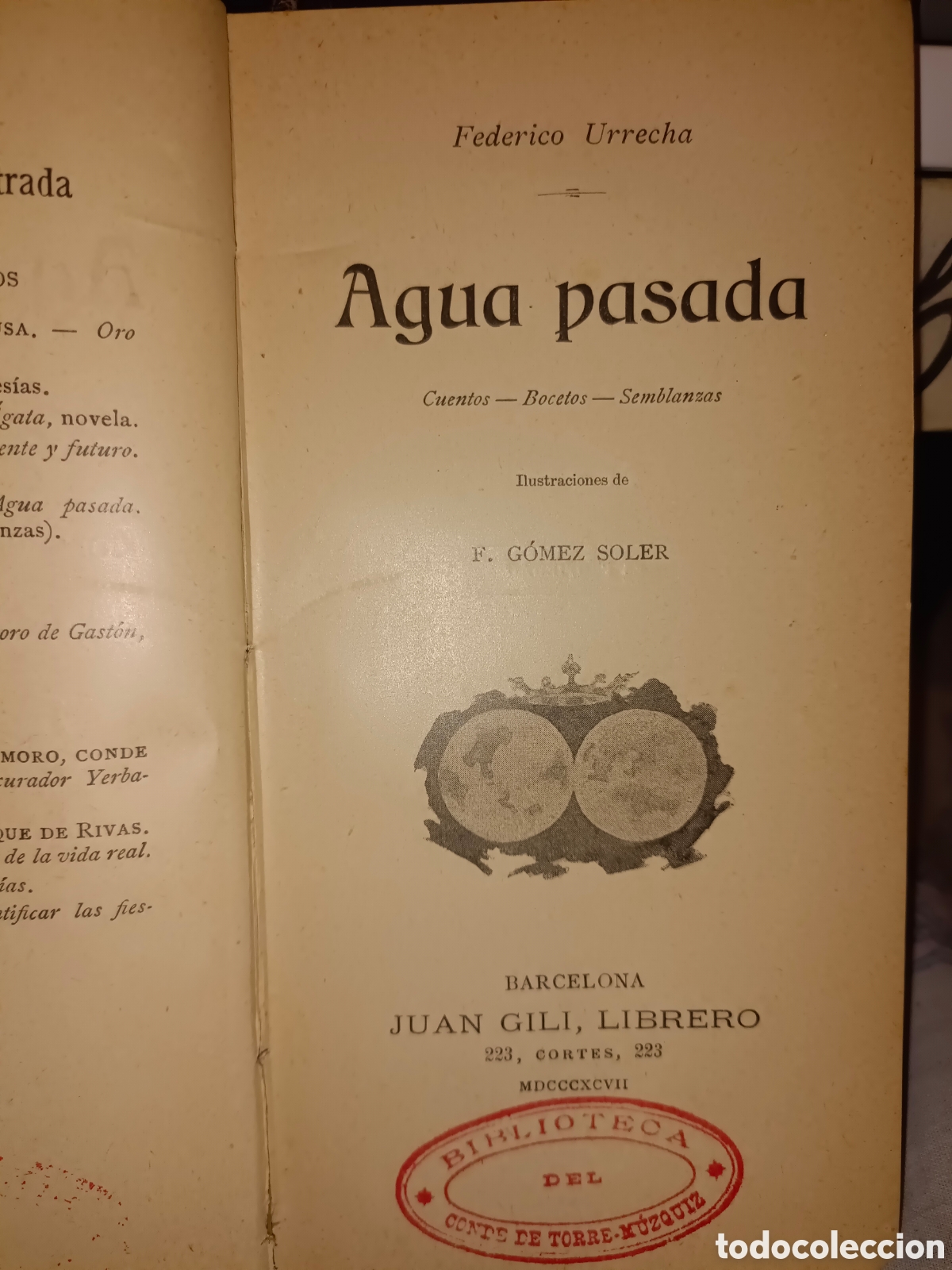 Libros antiguos: Agua Pasada A&ntilde;o 1897 - Foto 1