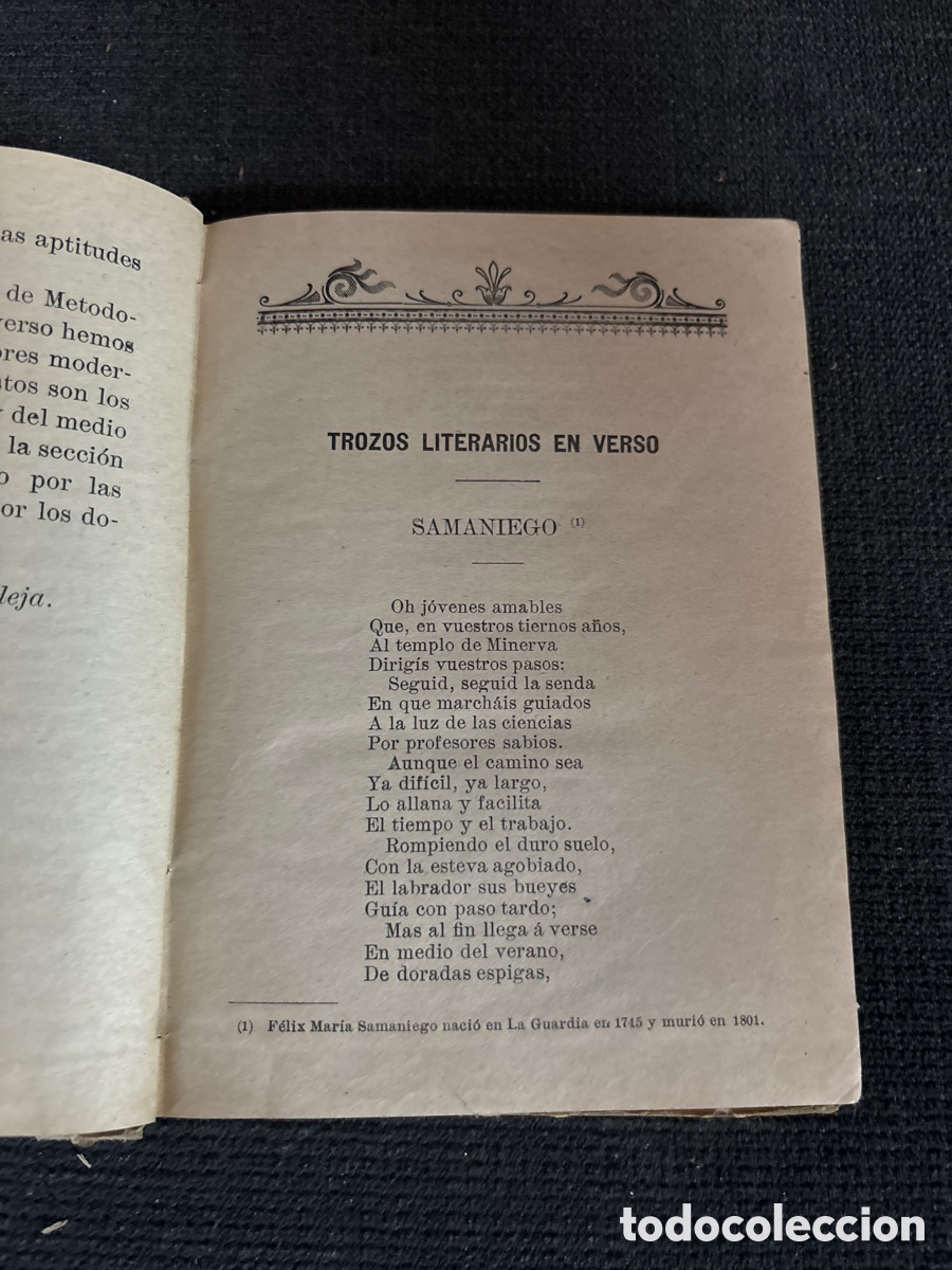 Libros antiguos: Lectura y versos y de manuscritos. - Foto 4