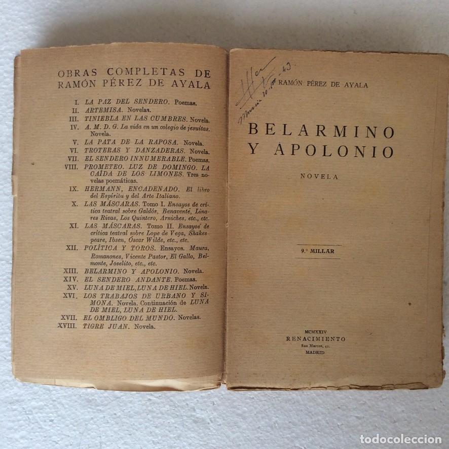 Libros antiguos: Belarmino y Apolonio, P&eacute;rez De Ayala. 1924 - Foto 3