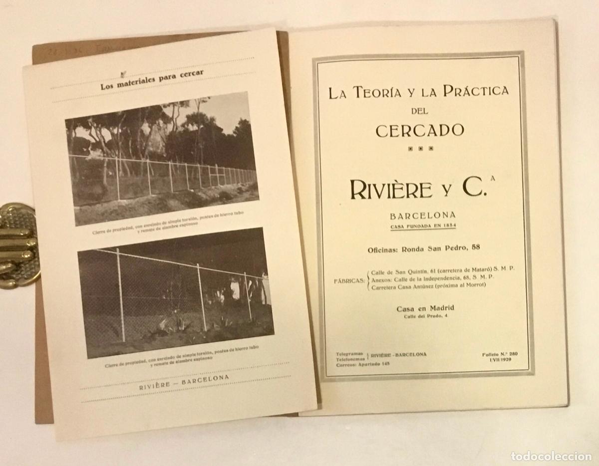 Libros antiguos: LA TEOR&Iacute;A Y LA PR&Aacute;CTICA DEL CERCADO. RIVI&Egrave;RE Y C&Iacute;A. - Foto 2
