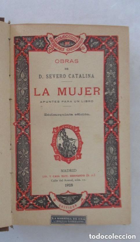 Libros antiguos: OBRAS DE D. SEVERO CATALINA - A&Ntilde;O 1928 - Foto 2