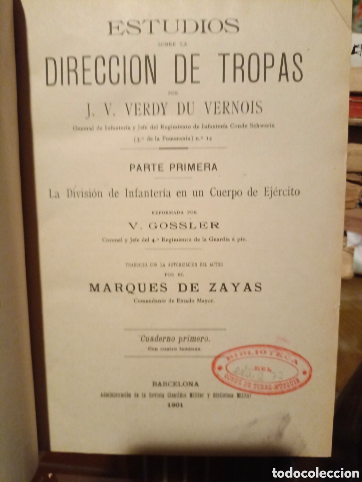 Libros antiguos: Estudios sobre la Direcci&oacute;n de Tropas - Foto 9
