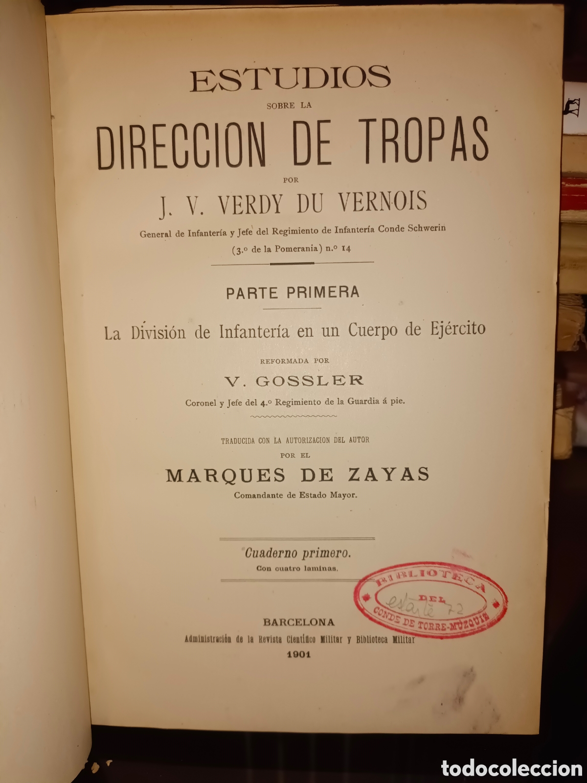 Libros antiguos: Estudios sobre la Direcci&oacute;n de Tropas - Foto 1