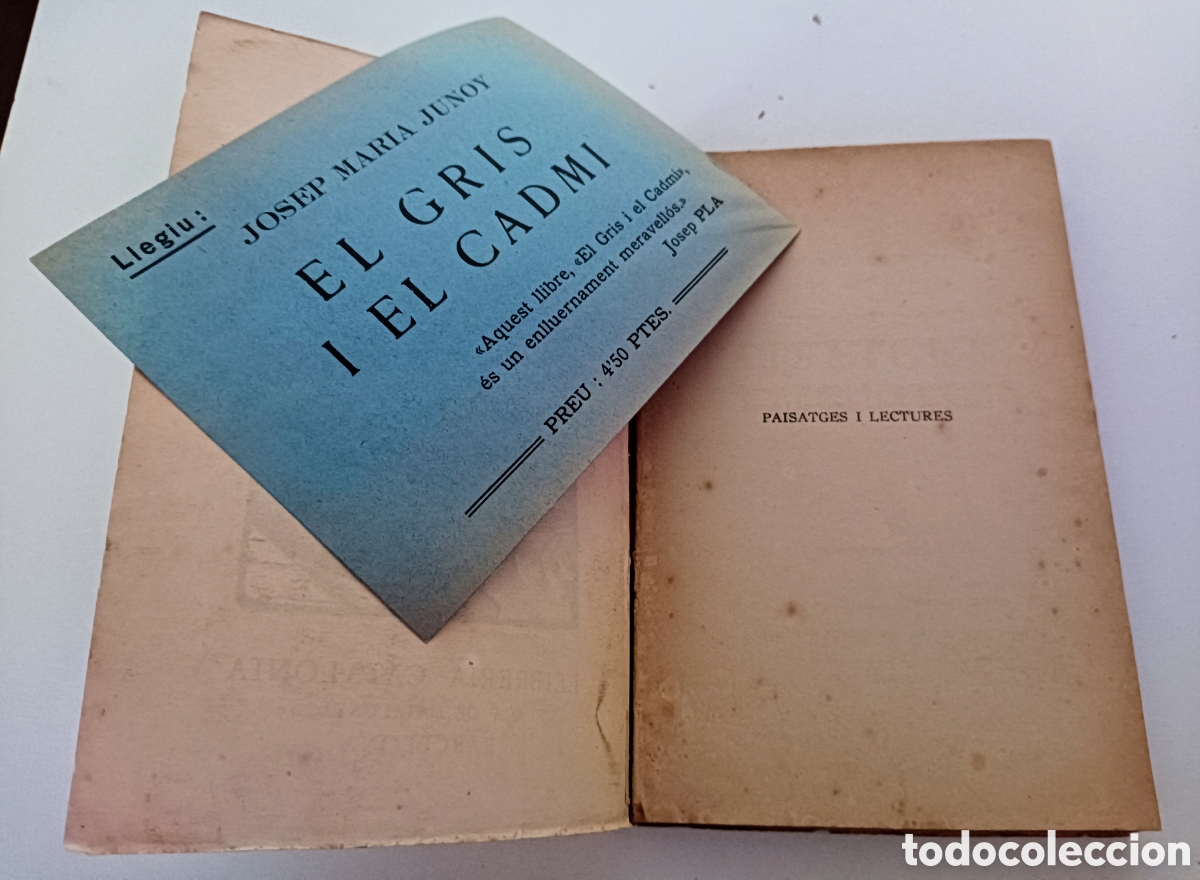 Libros antiguos: Libro en catal&aacute;n PAISATGES I LECTURES con complementos en papel de la &eacute;poca. TOM&Agrave;S GARC&Eacute;S. 1926. - Foto 8